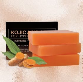 Organic Turmeric Soap Bar For Face, Kojic Acid Soap For Hyperpigmentation, Premium Japanese Formulated Kojic Soap Enriched With Vitamin C, Retino (Option: 3Pack)